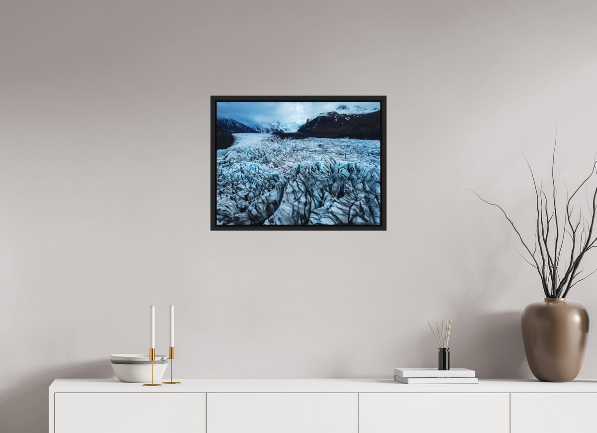 60 x 45 cm, Caisse américaine alu dibond Into the Ice — Iceland