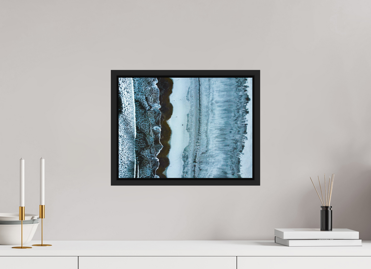 40 x 30 cm, Caisse américaine alu dibond Edge of Winter — Iceland