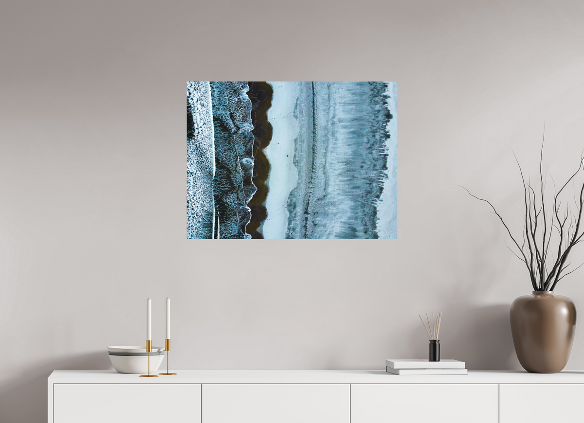 80 x 60 cm, Tirage photo mat Edge of Winter — Iceland