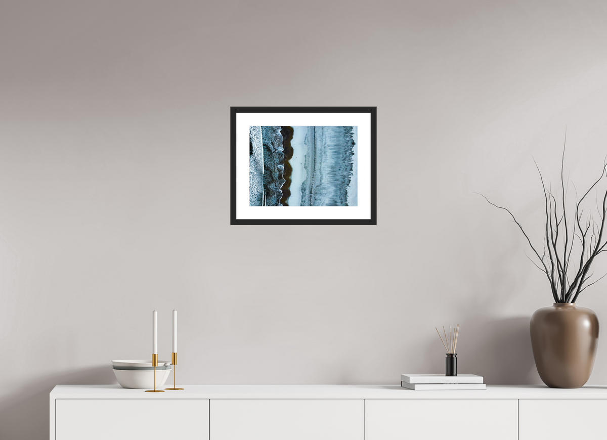 40 x 30 cm, Cadre avec passe partout Edge of Winter — Iceland