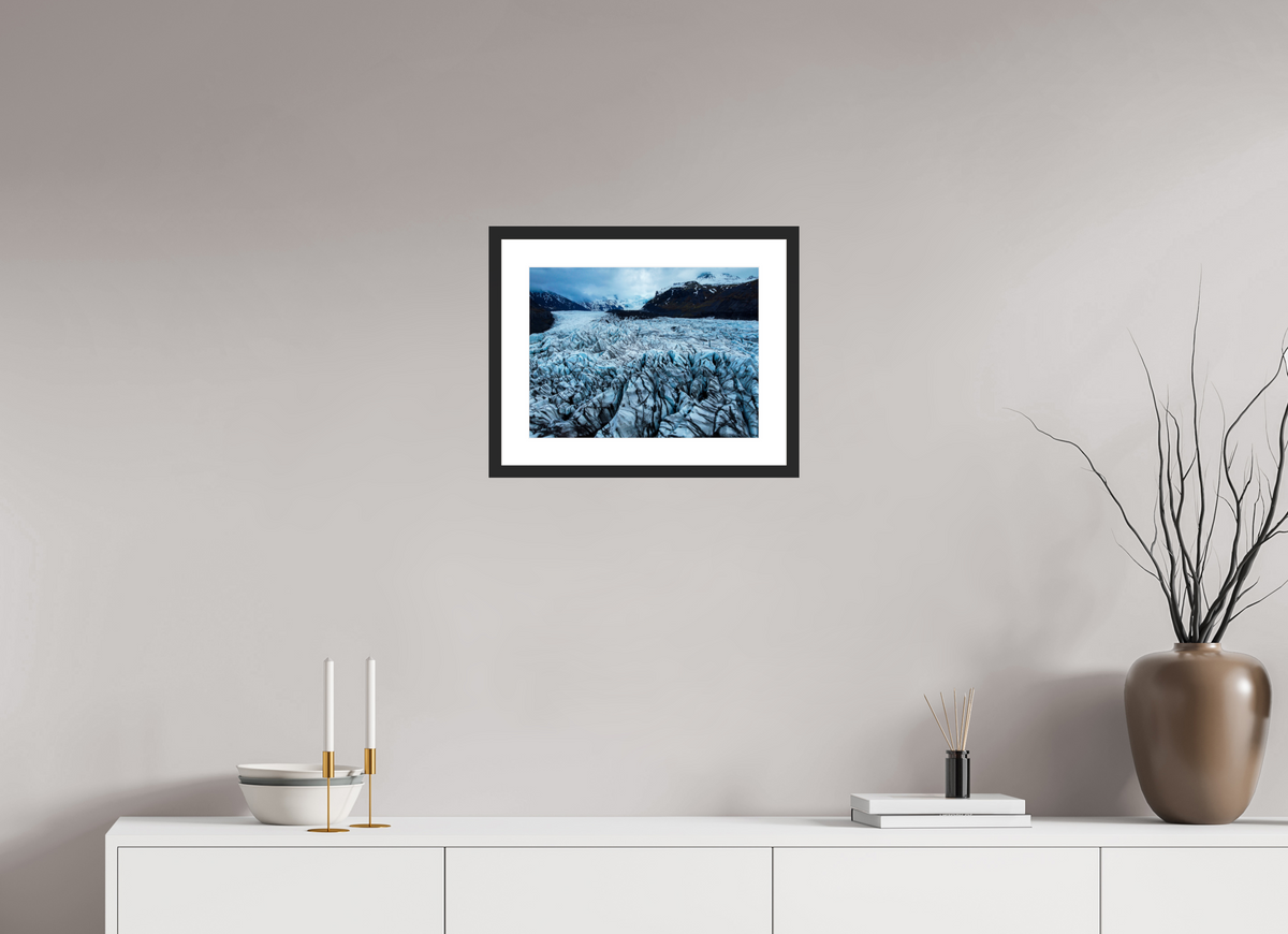 40 x 30 cm, Cadre avec passe partout Into the Ice — Iceland