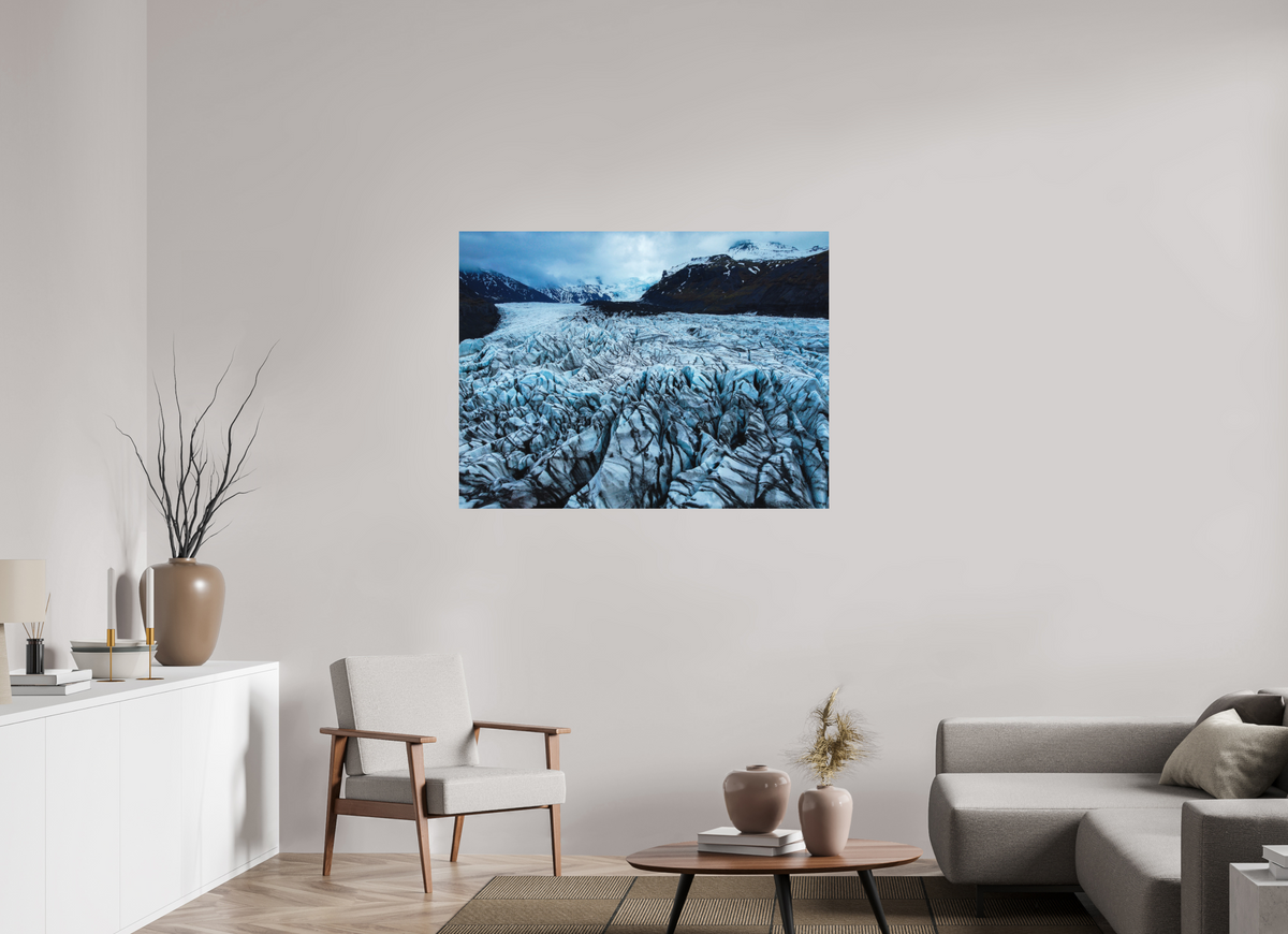 120 x 90 cm, Tirage photo mat Into the Ice — Iceland