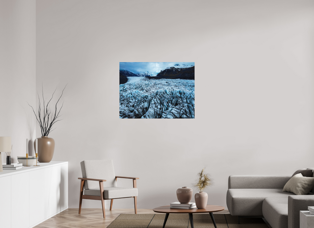 100 x 75 cm, Tirage photo mat Into the Ice — Iceland