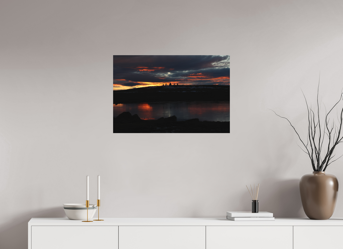 75 x 50 cm, Tirage Alu dibond Arctic Afterglow — Iceland