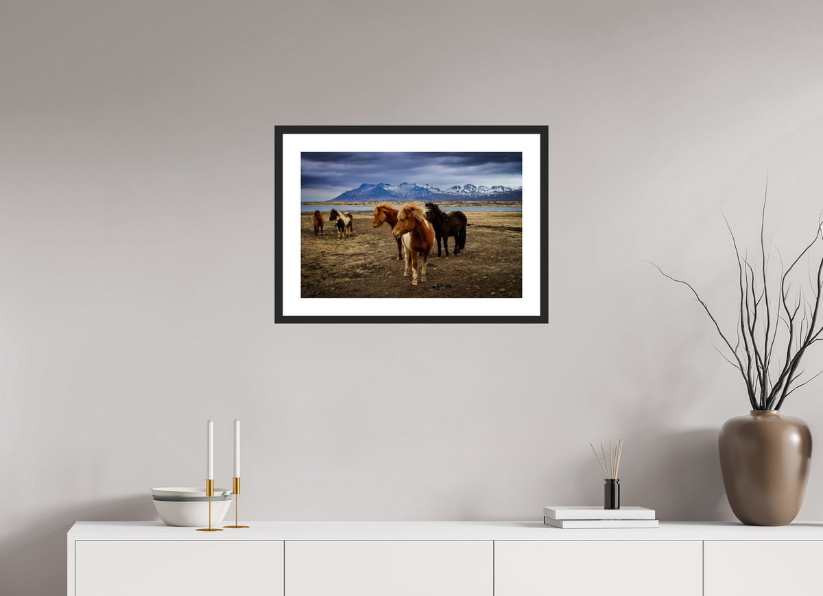 60 x 40 cm, Cadre avec passe partout Wild Spirits — Iceland