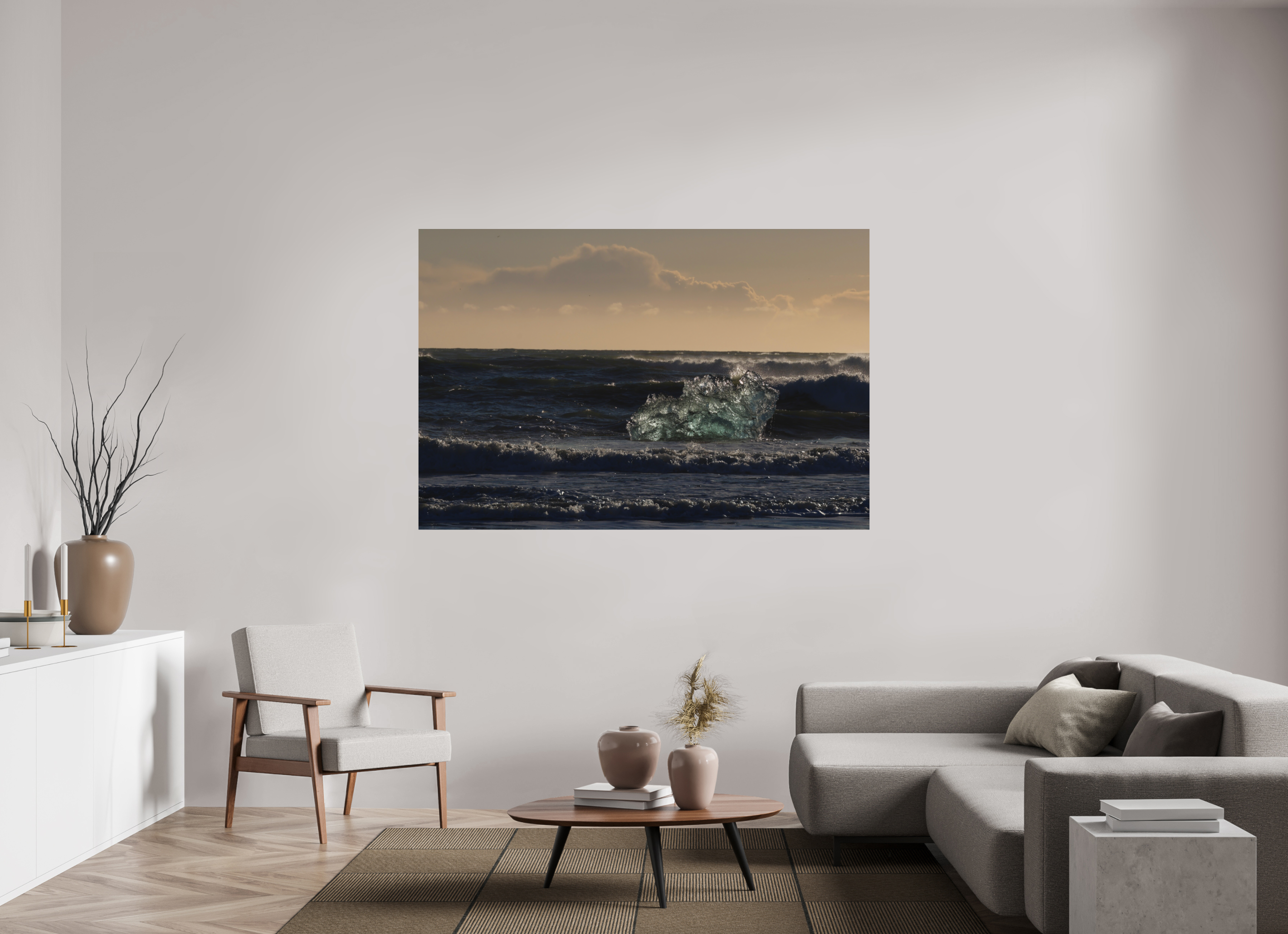 180 x 120 cm, Tirage photo mat Cast Adrift — Diamond Beach