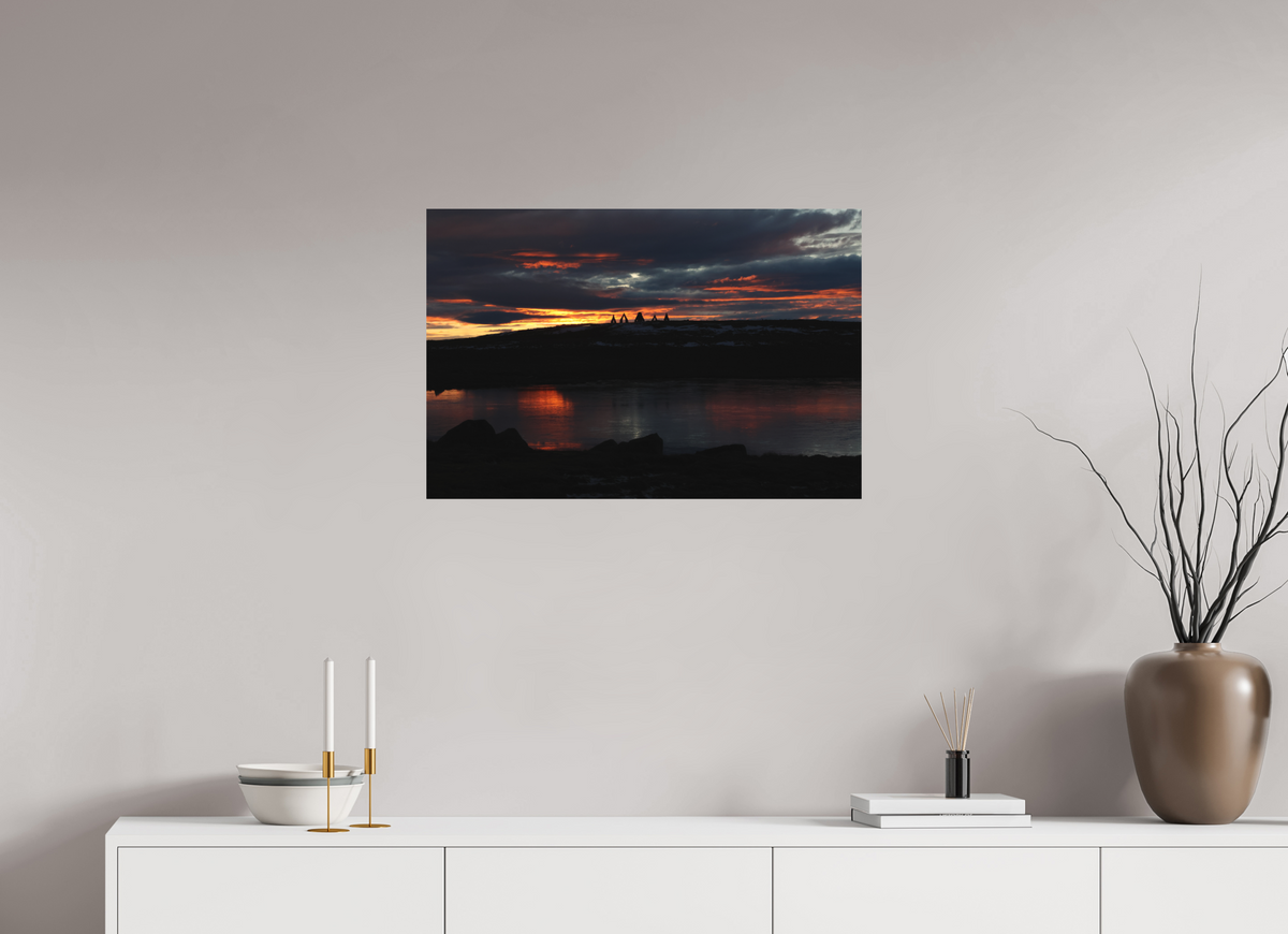 75 x 50 cm, Tirage photo mat Arctic Afterglow — Iceland