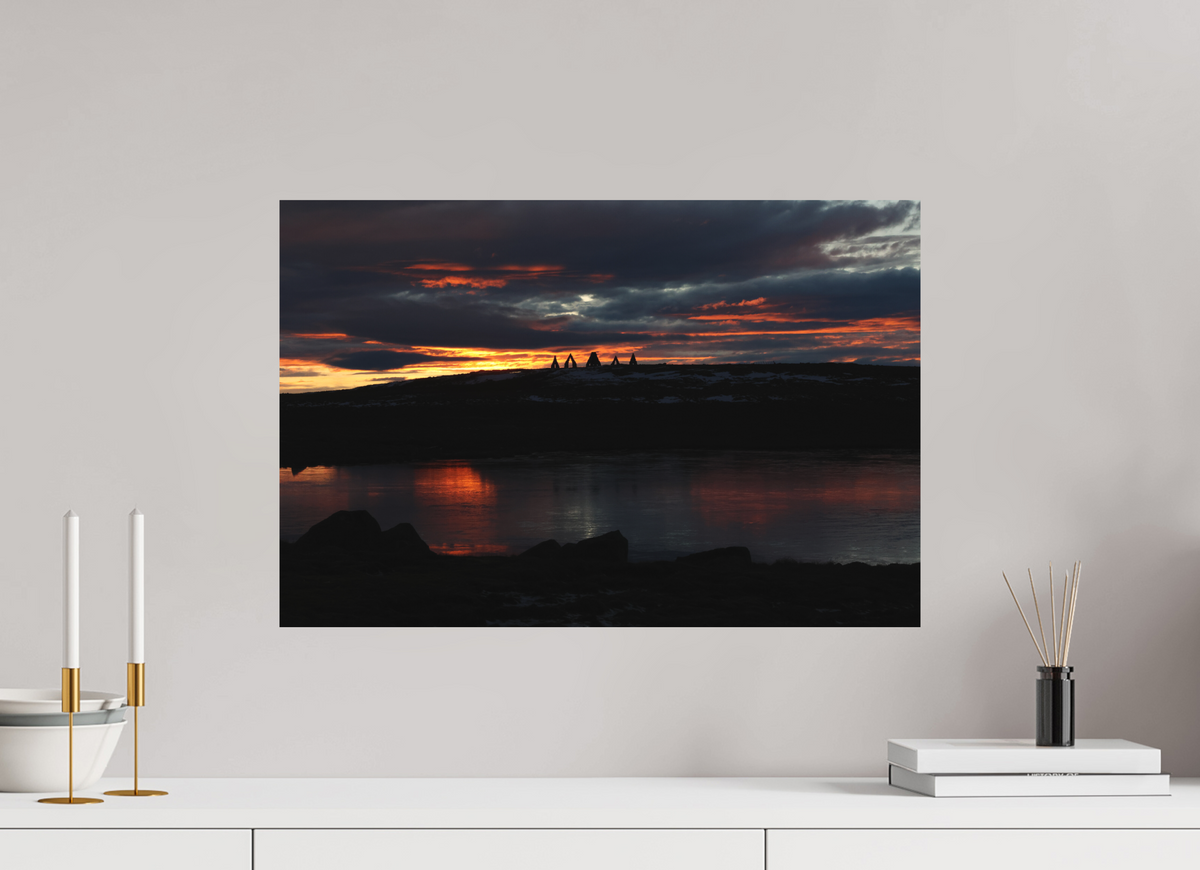 60 x 40 cm, Tirage Alu dibond Arctic Afterglow — Iceland