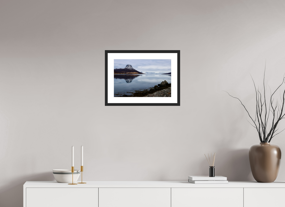45 x 30 cm, Cadre avec passe partout Stillness in the Fjord
