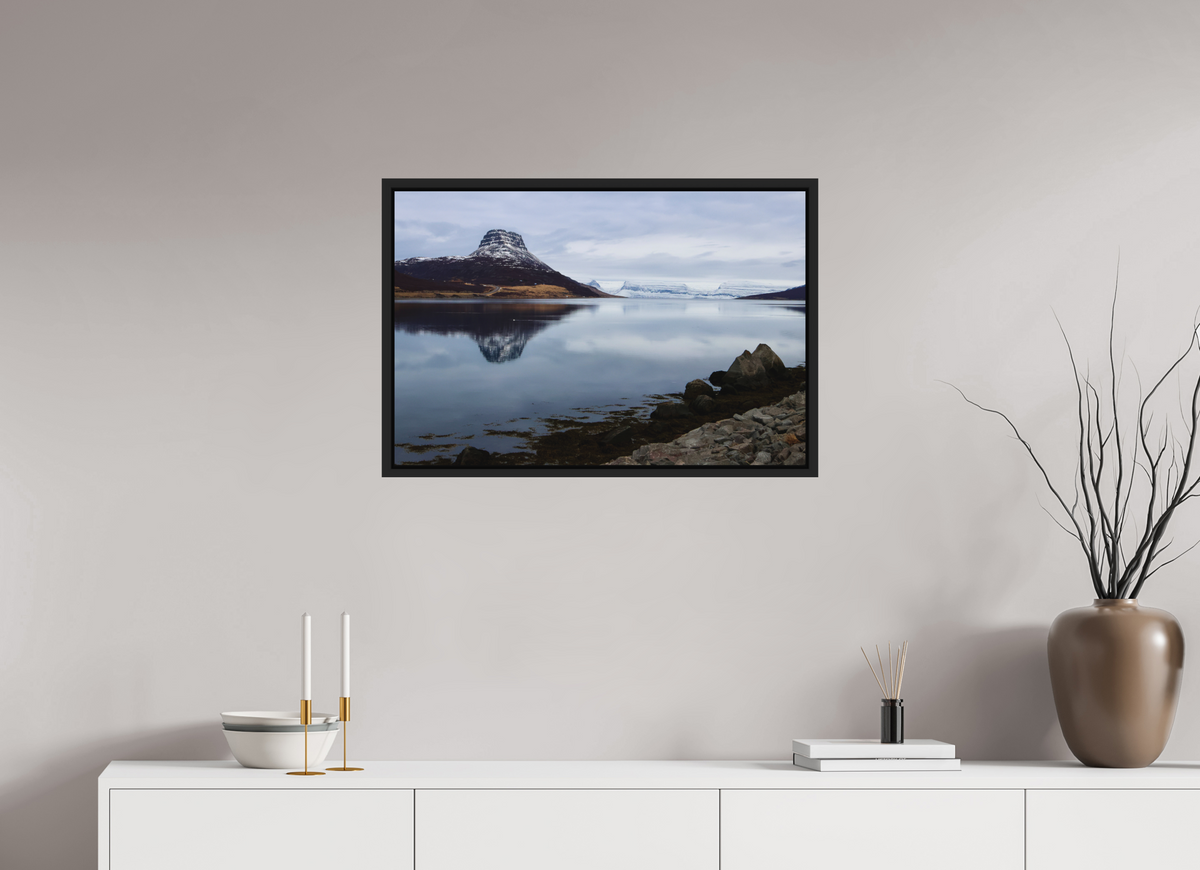75 x 50 cm, Caisse américaine alu dibond Stillness in the Fjord