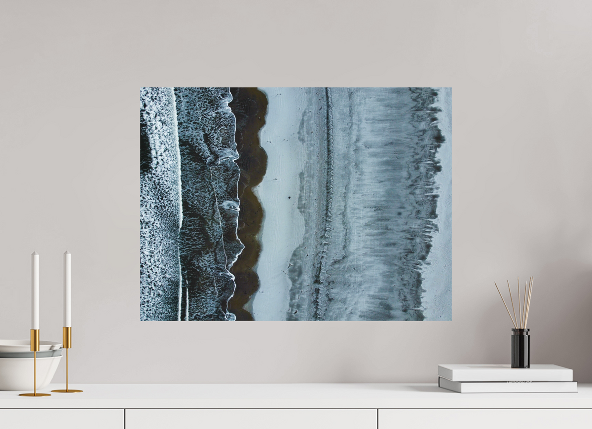 60 x 45 cm, Tirage photo mat Edge of Winter — Iceland