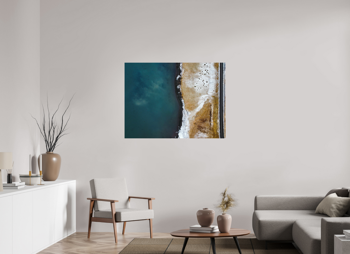 120 x 90 cm, Tirage Alu Dibon 3mm Between Land & Sea — Iceland