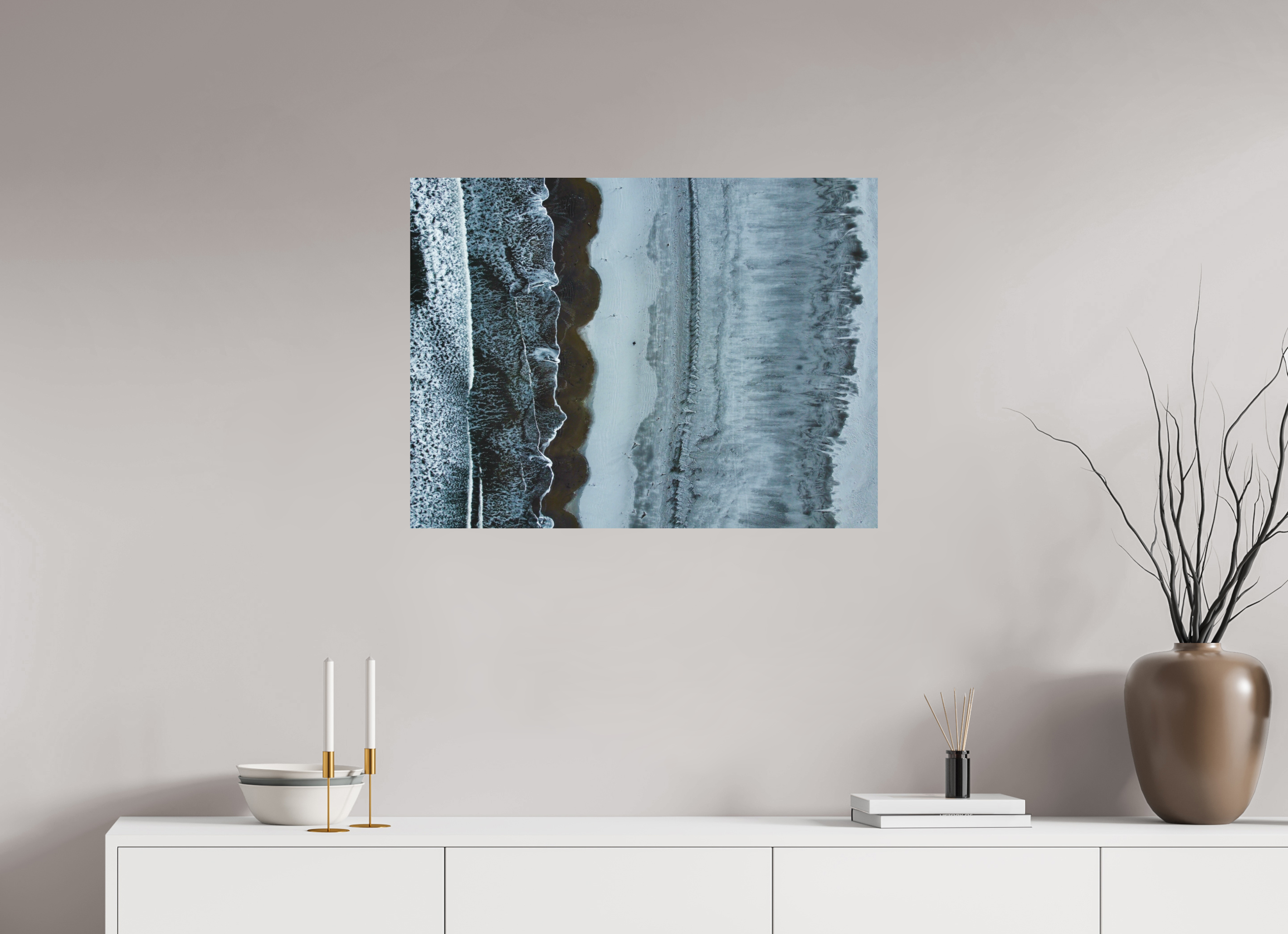 80 x 60 cm, Tirage Alu dibond Edge of Winter — Iceland
