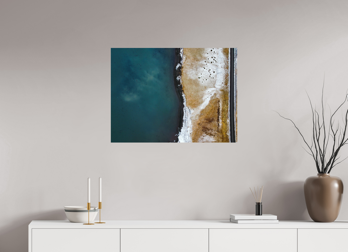 80 x 60 cm, Tirage Alu Dibon 3mm Between Land & Sea — Iceland
