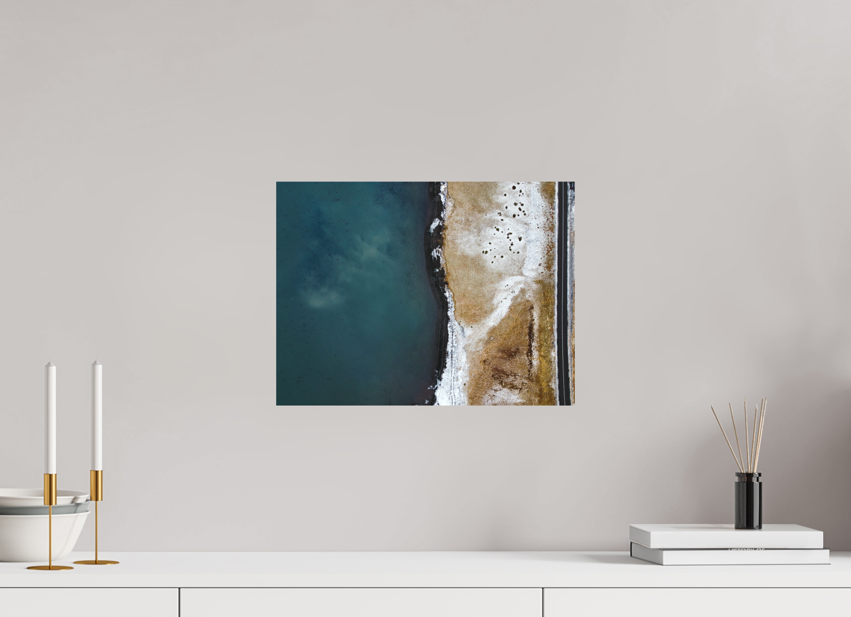 40 x 30 cm, Tirage photo mat Between Land & Sea