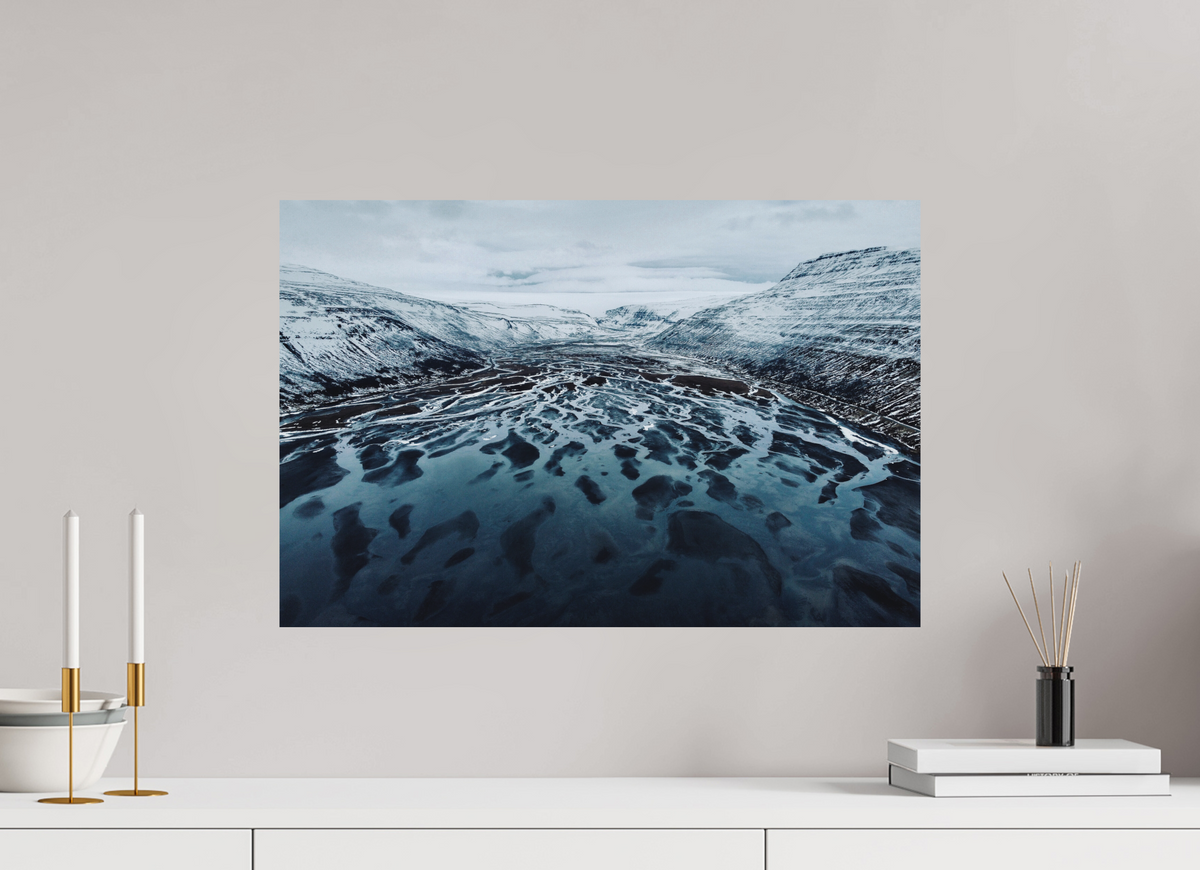 60 x 40 cm, Tirage Alu dibond 3mm Frozen Veins — Iceland