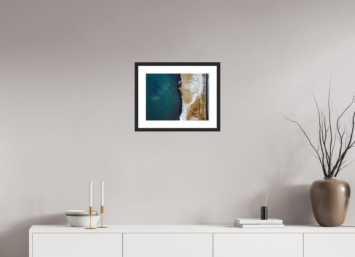 40 x 30 cm, Cadre avec passe partout Between Land & Sea — Iceland
