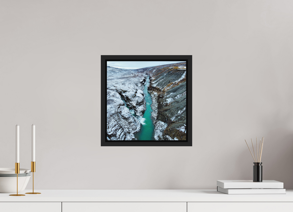 30 x 30 cm, Caisse américaine alu dibond Between Two Seasons — Iceland
