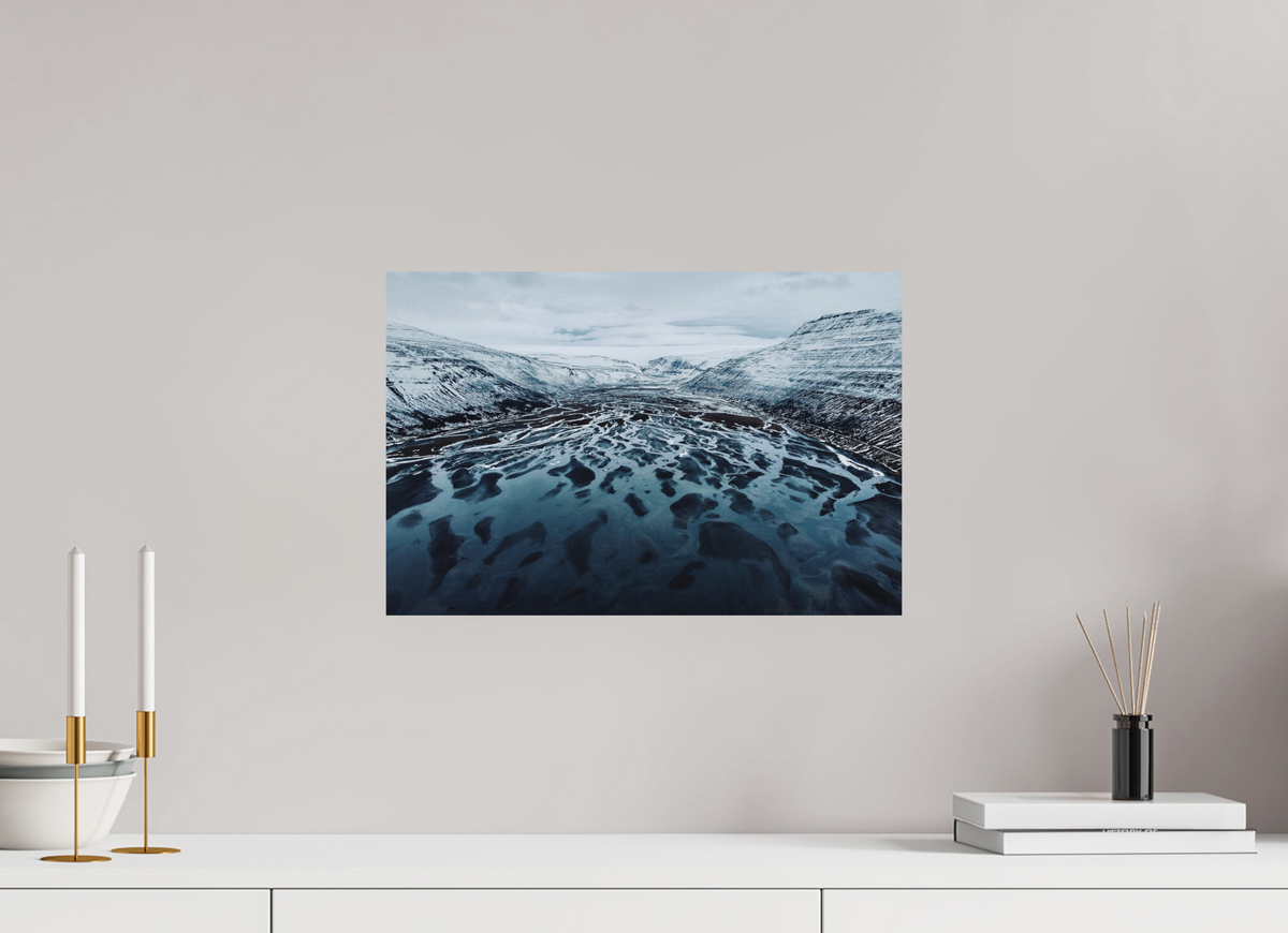 45 x 30 cm, Tirage Alu dibond 3mm Frozen Veins — Iceland