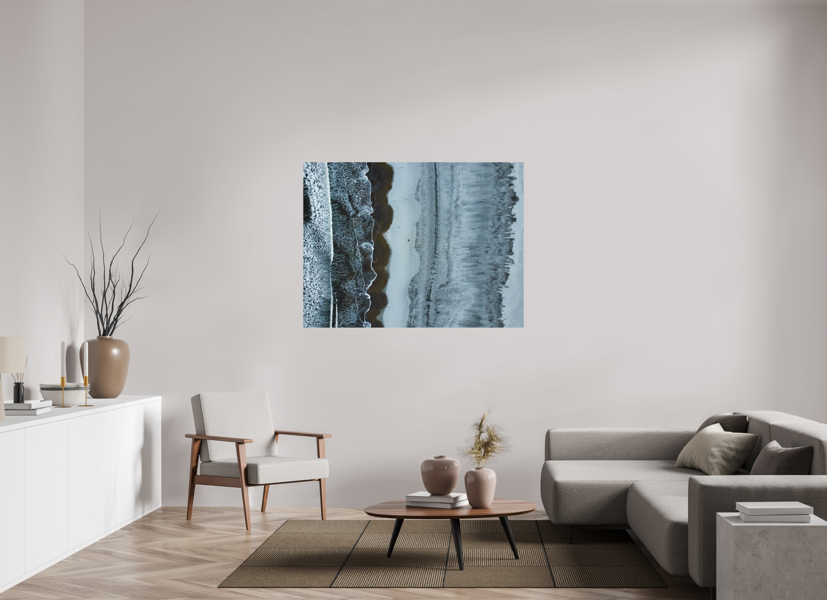 140 x 105 cm, Tirage Alu dibond Edge of Winter — Iceland