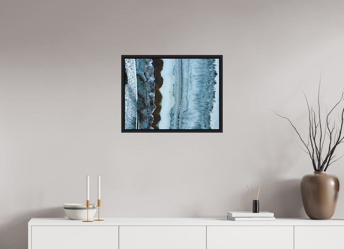 60 x 45 cm, Caisse américaine alu dibond Edge of Winter — Iceland