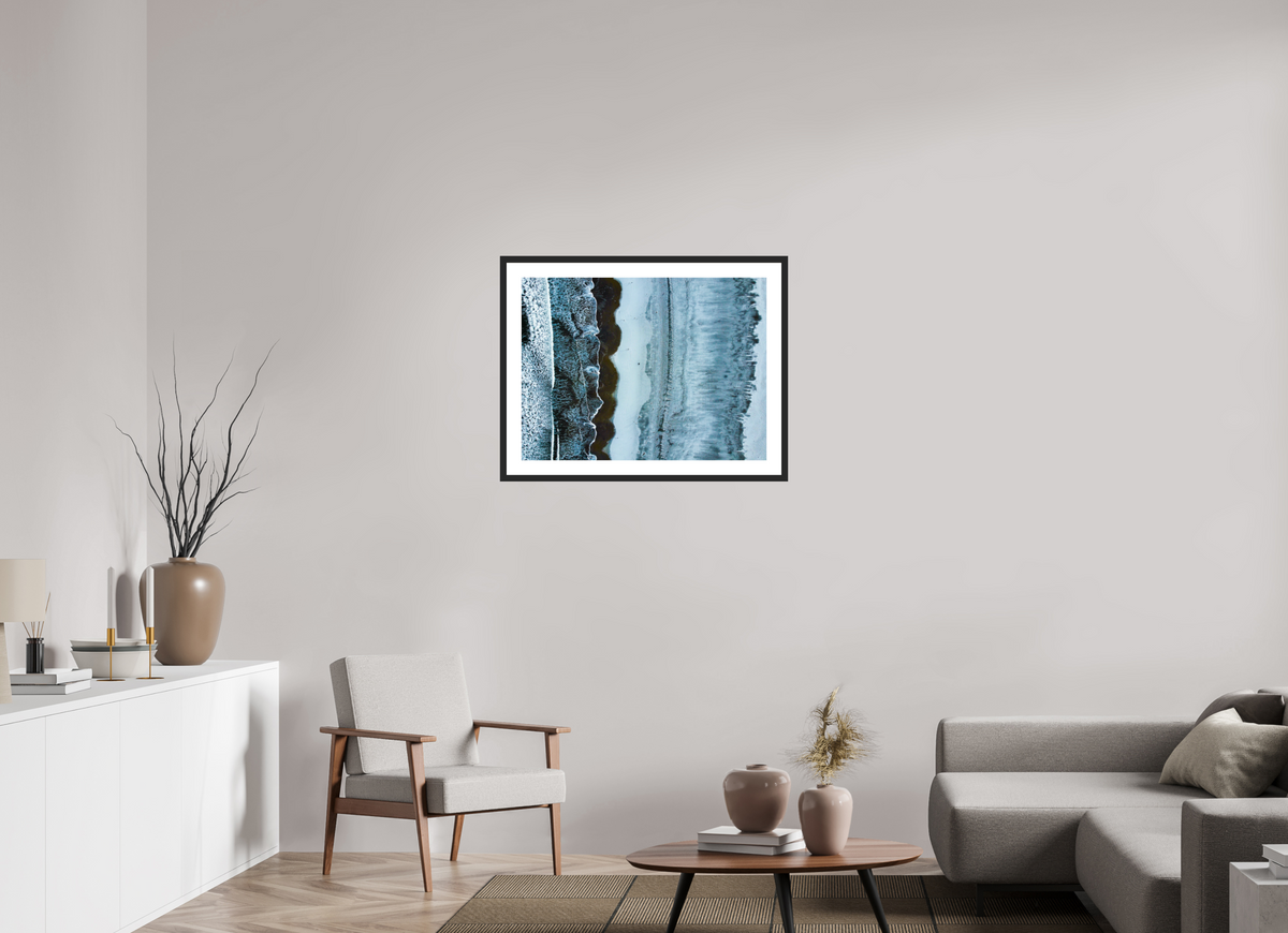 80 x 60 cm, Cadre avec passe partout Edge of Winter — Iceland