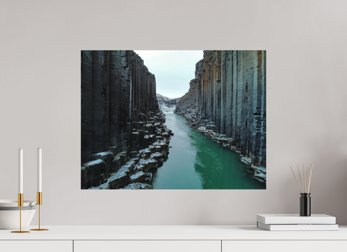60 x 45 cm, Tirage Alu Dibon 3mm Into the Canyon — Iceland