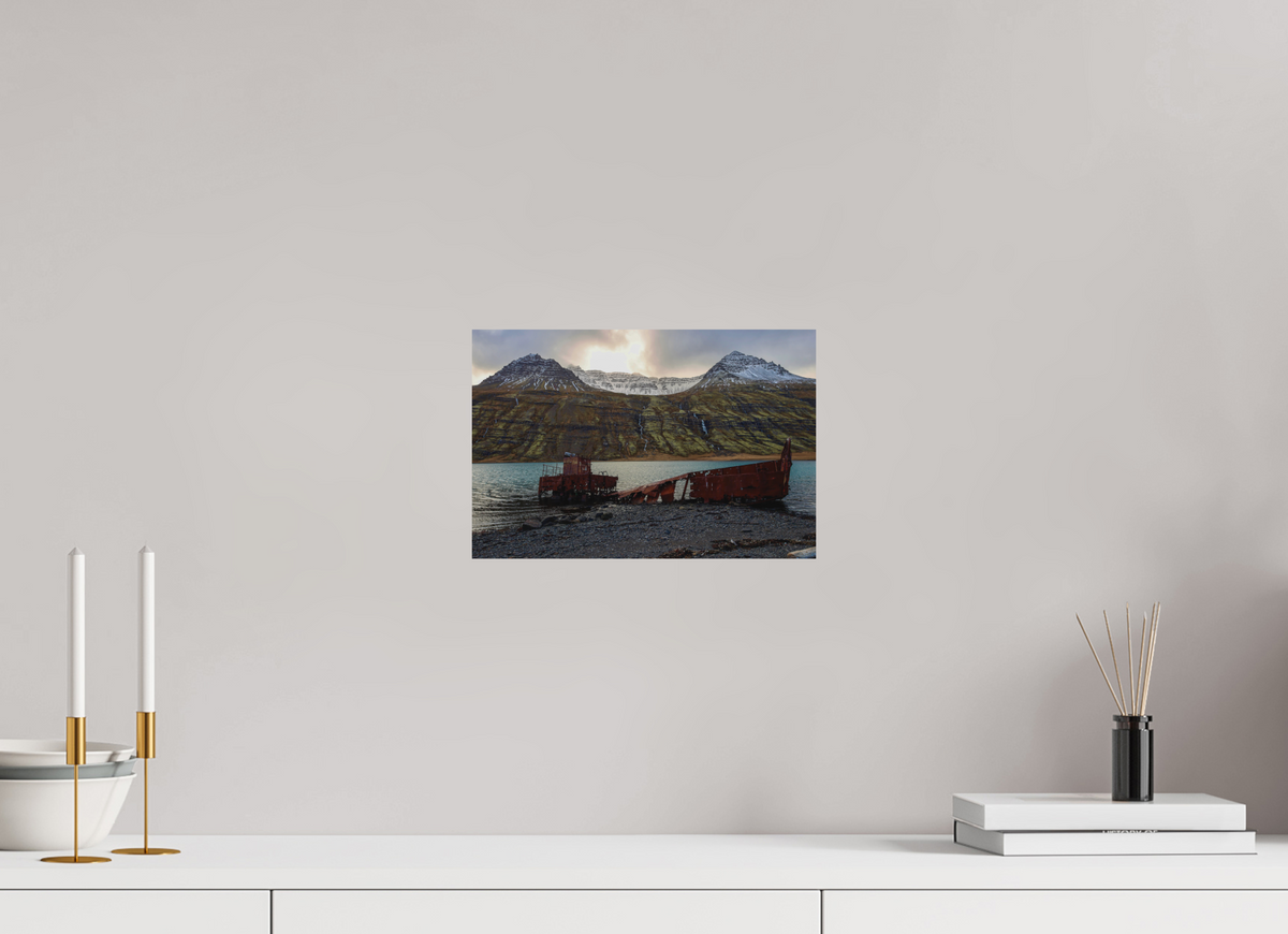 30 x 20 cm, Tirage Alu dibond Stranded in the fjord