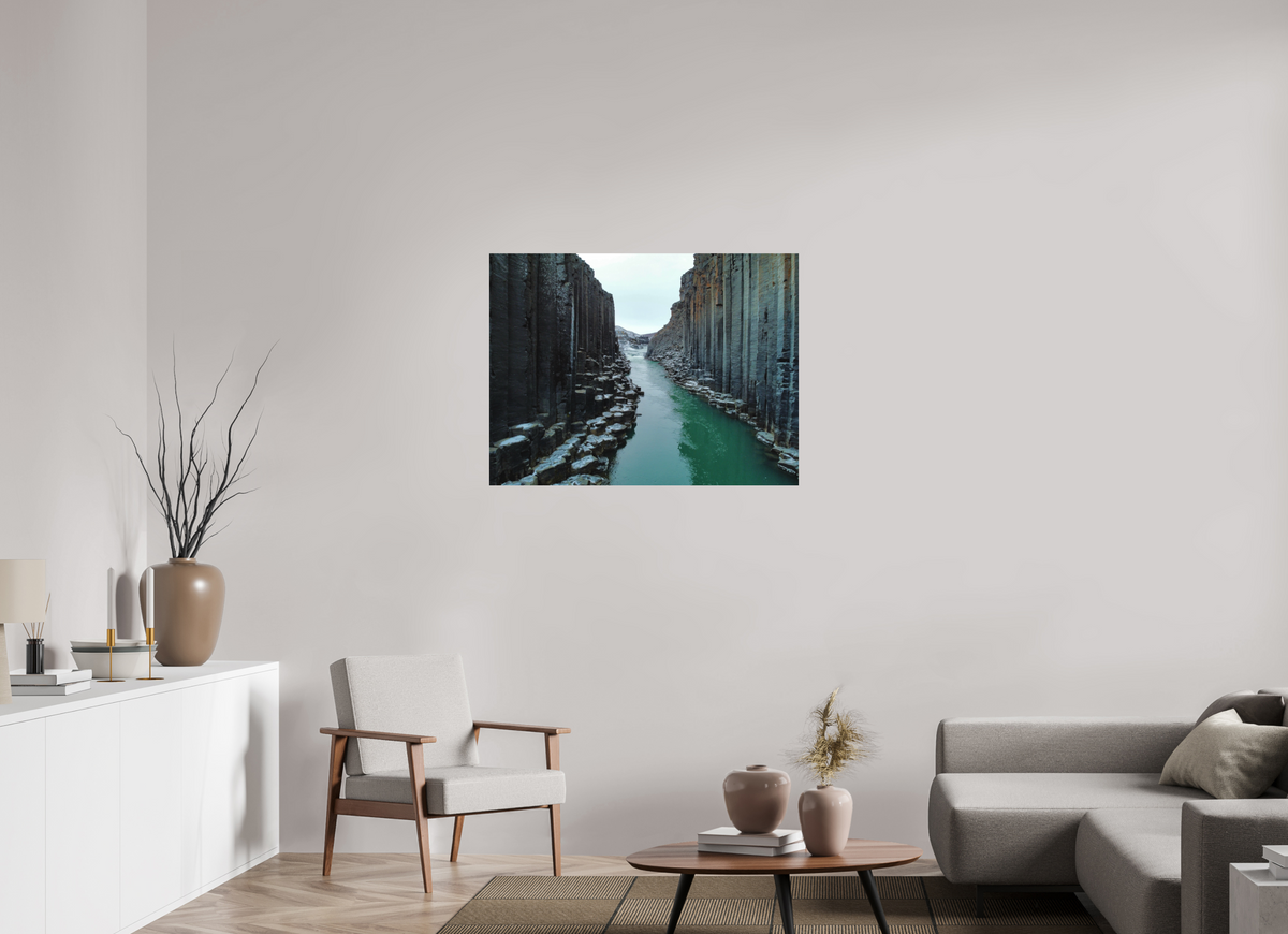 100 x 75 cm, Tirage Alu Dibon 3mm Into the Canyon — Iceland