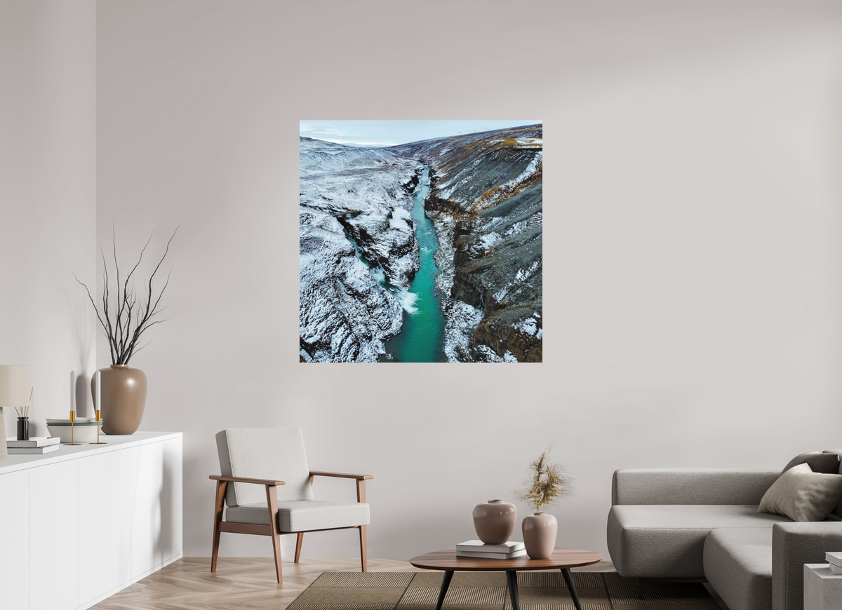 120 x 120 cm, Tirage Alu dibond Between Two Seasons — Iceland