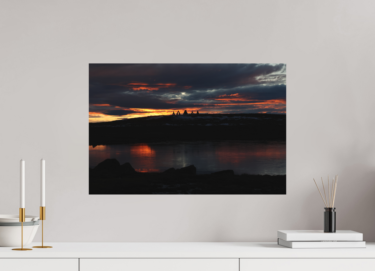 60 x 40 cm, Tirage photo mat Arctic Afterglow — Iceland