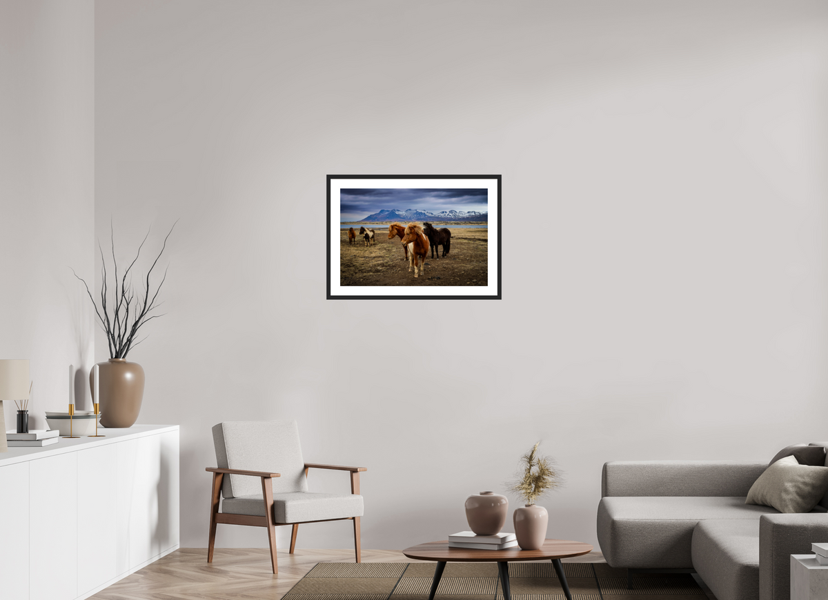 75 x 50 cm, Cadre avec passe partout Wild Spirits — Iceland