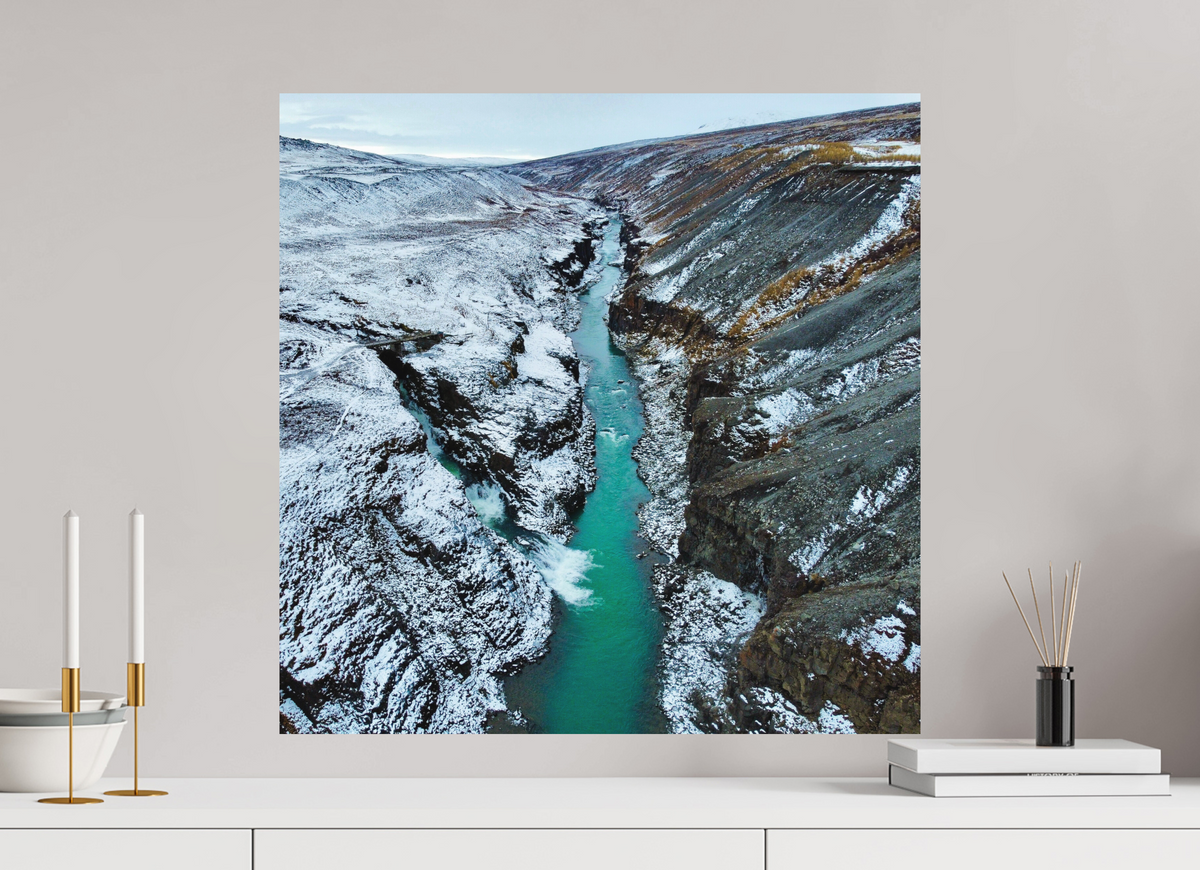 60 x 60 cm, Tirage Alu dibond Between Two Seasons — Iceland
