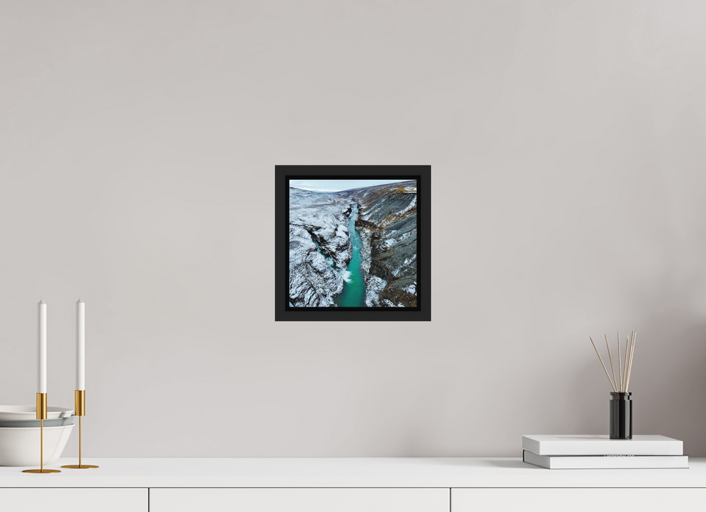 20 x 20 cm, Caisse américaine alu dibond Between Two Seasons — Iceland