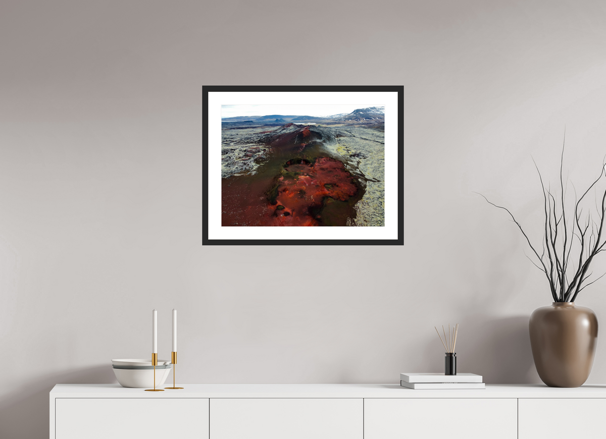 60 x 45 cm, Cadre avec passe partout The Earth’s Depths — Iceland