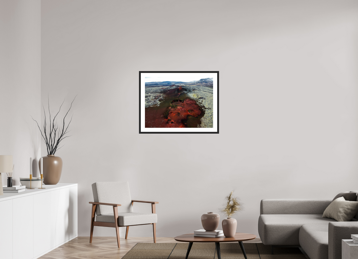 80 x 60 cm, Cadre avec passe partout The Earth’s Depths — Iceland