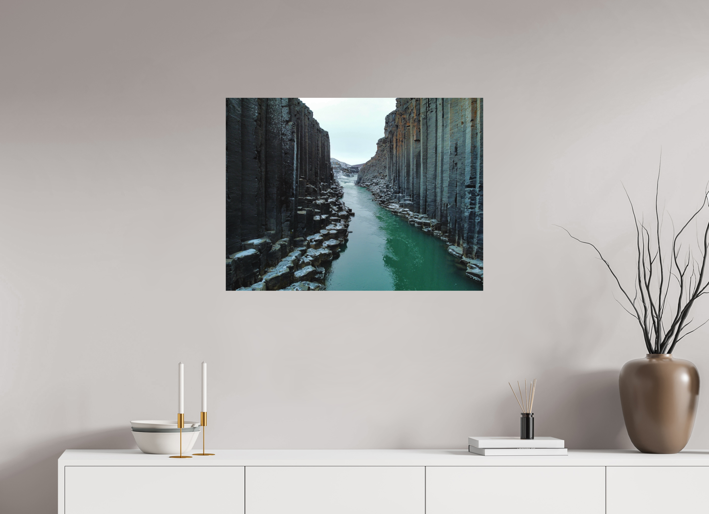 80 x 60 cm, Islande Pneu the canyon - Iceland