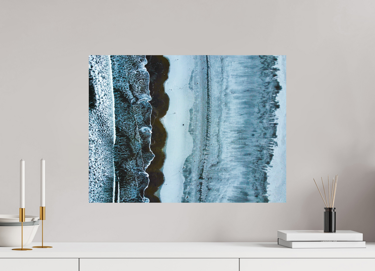 60 x 45 cm, Tirage photo mat Edge of Winter — Iceland