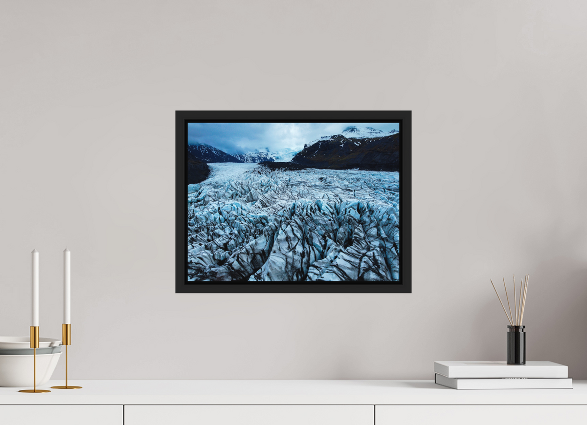40 x 30 cm, Caisse américaine alu dibond Into the Ice — Iceland