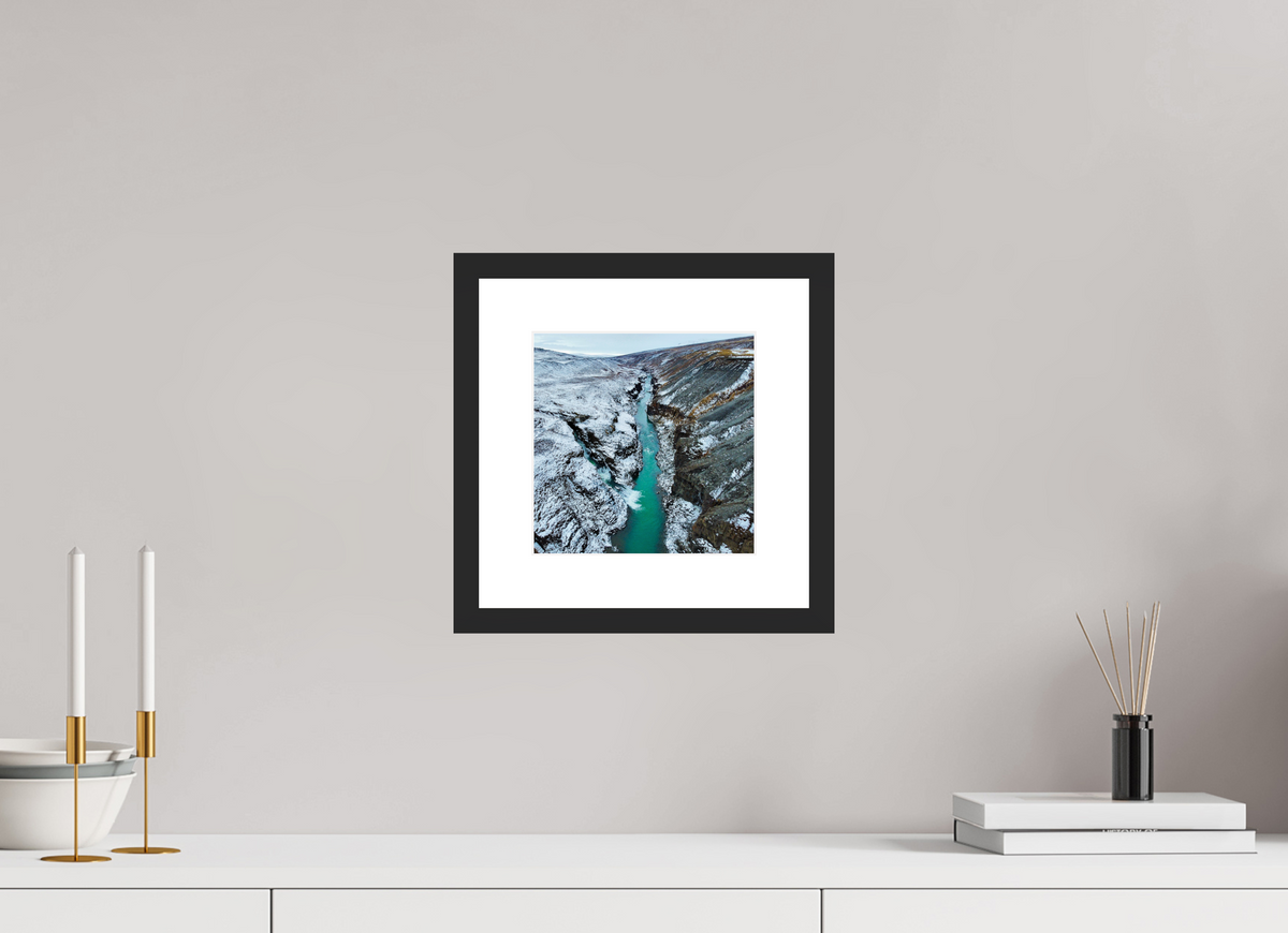 20 x 20 cm, Cadre avec passe partout Between Two Seasons — Iceland