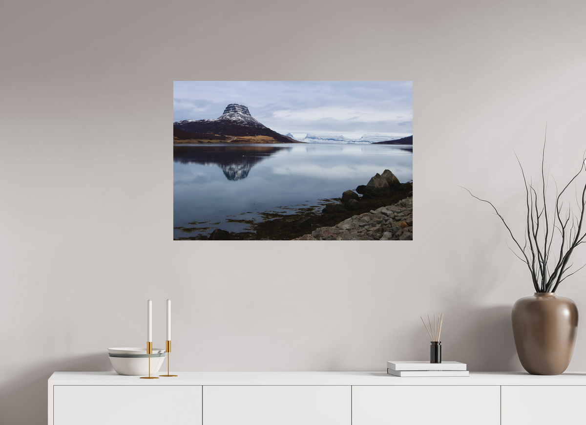 90 x 60 cm, Tirage Alu dibond Stillness in the Fjord
