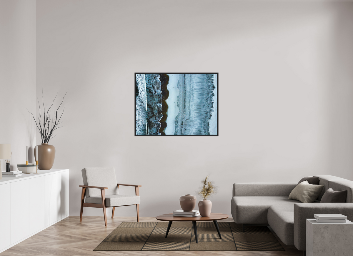 120 x 90 cm, Caisse américaine alu dibond Edge of Winter — Iceland
