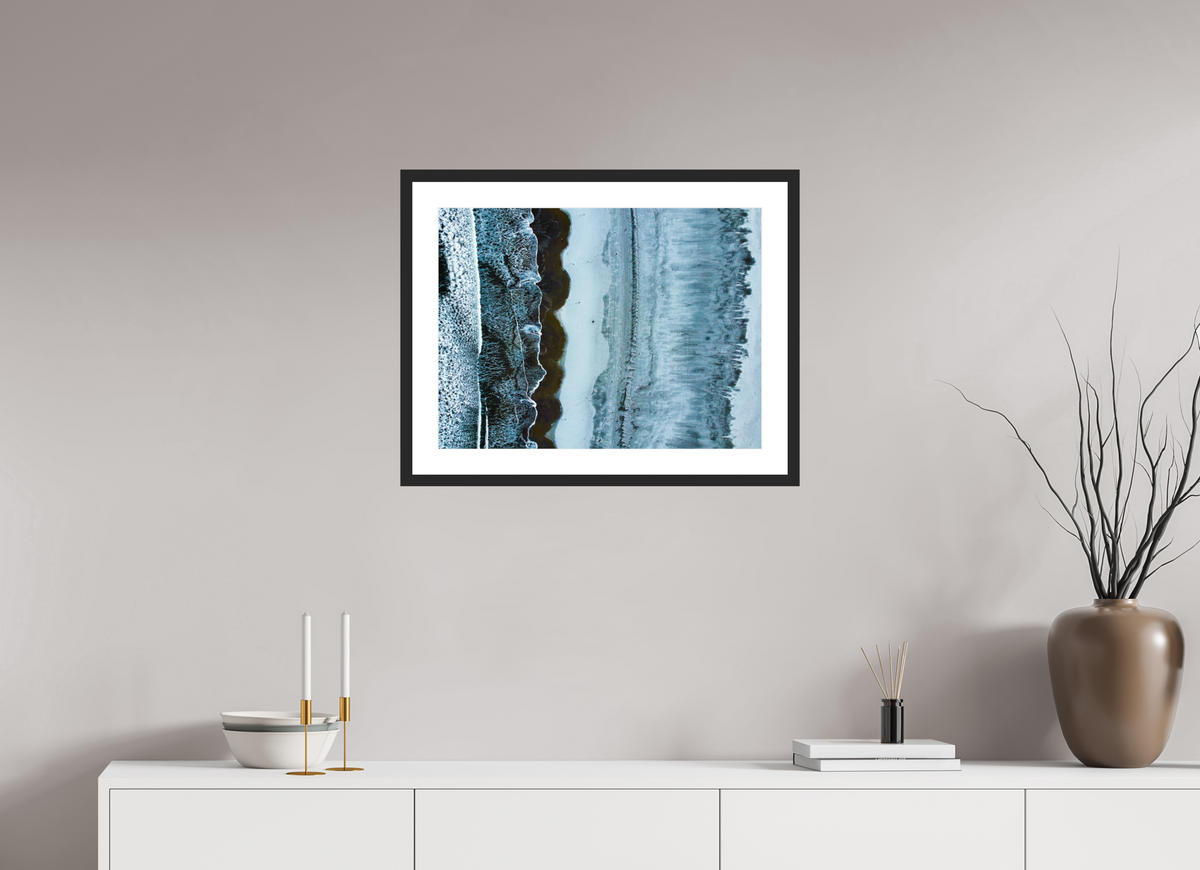 60 x 45 cm, Cadre avec passe partout Edge of Winter — Iceland